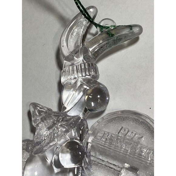 Energizer 1992 Clear Santa Rabbit Ornament Vintage Collectible - Picture 7 of 7